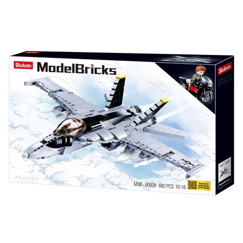 Sluban Model Bricks - Army F/A-18 Hornet vadászgép építőjáték készlet 