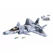Sluban Model Bricks Army - 2 az 1-ben J-20 Mighty Dragon lopakodó vadászgép építőjáték készlet