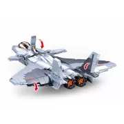 Sluban Model Bricks Army - 2 az 1-ben J-20 Mighty Dragon lopakodó vadászgép építőjáték készlet