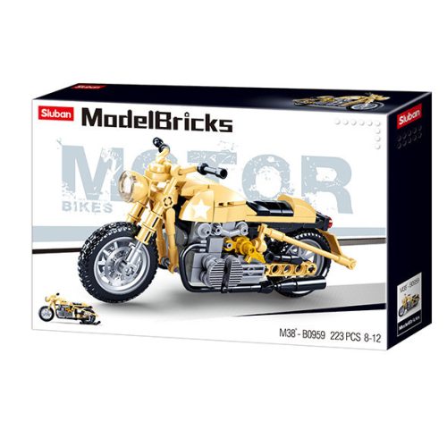 Sluban Model Bricks Army - Katonai motorkerékpár építőjáték készlet