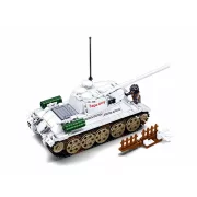 Sluban Army WWII - Budapest ostroma: fehér szovjet T34-85 harckocsi építőjáték készlet