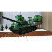 Sluban Army WWII - Budapest ostroma: 2 az 1-ben nagy tank (IS2) és páncélvadász (ISU152) építőjáték készlet
