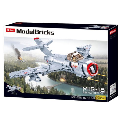 Sluban Model Bricks Army - szovjet MiG sugárhajtású vadászrepülő építőjáték készlet