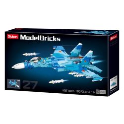   Sluban Model Bricks Army - 2 az 1-ben vadászrepülő (SU-27) és vadászbombázó (SU-30) építőjáték készlet