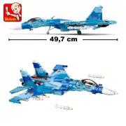 Sluban Model Bricks Army - 2 az 1-ben vadászrepülő (SU-27) és vadászbombázó (SU-30) építőjáték készlet