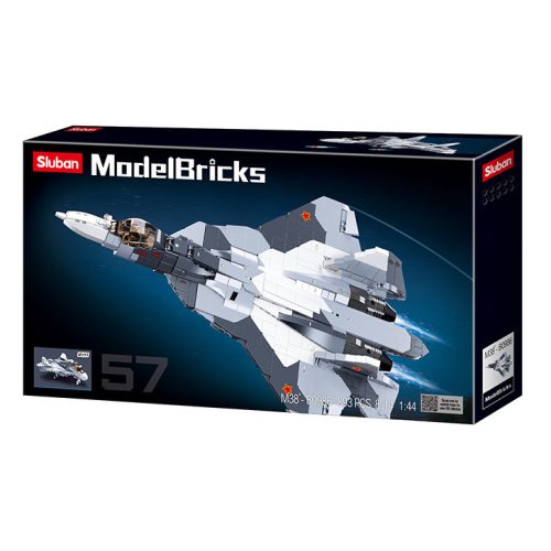 Sluban Model Bricks Army - 2 az 1-ben nagy vadászrepülő (SU-57) építőjáték készlet