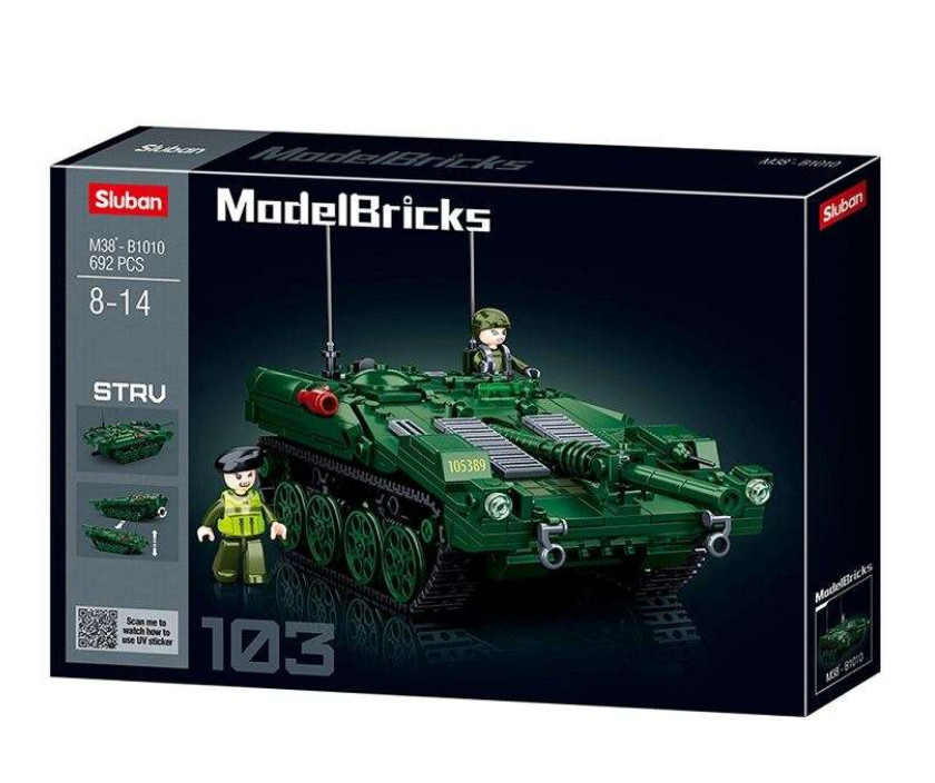 Sluban Model Bricks Army Strv 103 Harckocsi építőjáték Kés