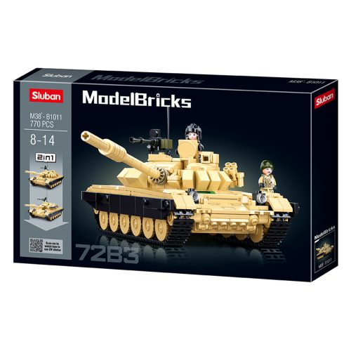 Sluban Model Bricks Army - 2 az 1-ben T-72B3 és T-72M1 harckocsi építőjáték készlet