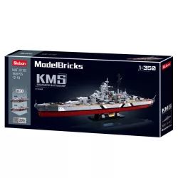   Sluban Model Bricks Army - 2 az 1-ben Bismarck csatahajó építőjáték készlet