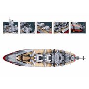 Sluban Model Bricks Army - 2 az 1-ben Bismarck csatahajó építőjáték készlet