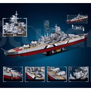 Sluban Model Bricks Army - 2 az 1-ben Bismarck csatahajó építőjáték készlet