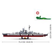 Sluban Model Bricks Army - 2 az 1-ben Bismarck csatahajó építőjáték készlet
