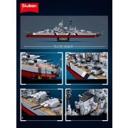 Sluban Model Bricks Army - 2 az 1-ben Bismarck csatahajó építőjáték készlet