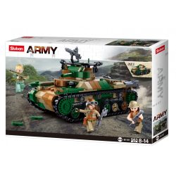   Sluban Army WWII - 2 az 1-ben Type 97 Chi-Ha közepes harckocsi építőjáték készlet