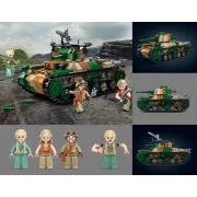 Sluban Army WWII - 2 az 1-ben Type 97 Chi-Ha közepes harckocsi építőjáték készlet