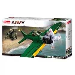   Sluban Army WWII - A6M Zero vadászrepülőgép és légvédelmi üteg építőjáték készlet