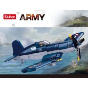 Sluban Army WWII - F4U Corsair vadászgép építőjáték készlet 