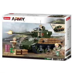   Sluban Army - 2 az 1-ben M4A3 Sherman közepes harckocsi építőjáték készlet