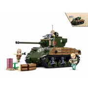 Sluban Model Bricks - 2 az 1-ben M4A3 Sherman közepes harckocsi építőjáték készlet