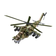 Sluban Model Bricks Army - 3 az 1-ben MI-24S harci helikopter építőjáték készlet