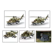 Sluban Model Bricks Army - 3 az 1-ben MI-24S harci helikopter építőjáték készlet