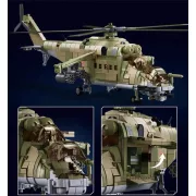 Sluban Model Bricks Army - 3 az 1-ben MI-24S harci helikopter építőjáték készlet