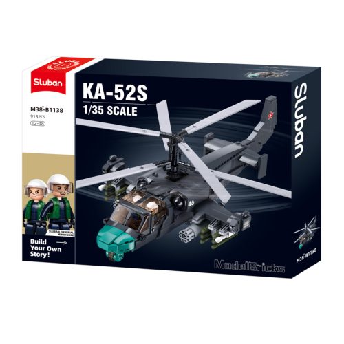 Sluban Model Bricks Army - KA-52S harci helikopter építőjáték készlet