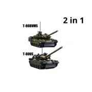 Sluban Model Bricks Army - 2 az 1-ben T-80US és T-80BVMS harckocsi építőjáték készlet