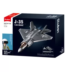   Sluban Model Bricks Army - J-35S szuperszonikus vadászbombázó repülőgép építőjáték készlet