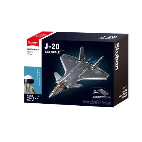 Sluban Model Bricks Army - J-20 szuperszonikus vadászbombázó repülőgép építőjáték készlet