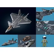 Sluban Model Bricks Army - J-20 szuperszonikus vadászbombázó repülőgép építőjáték készlet