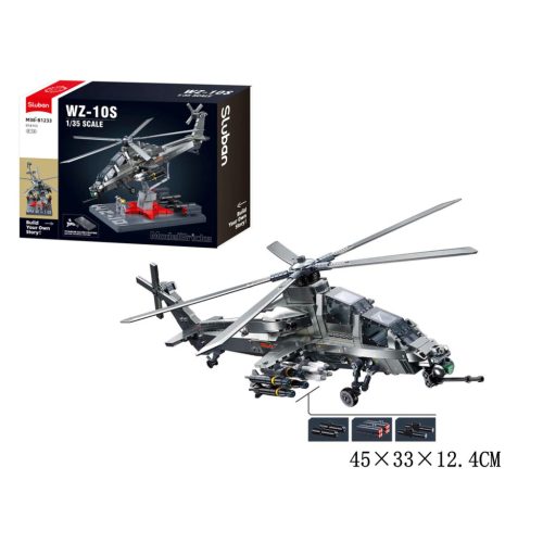 Sluban Model Bricks Army - WZ-10S harci helikopter építőjáték készlet
