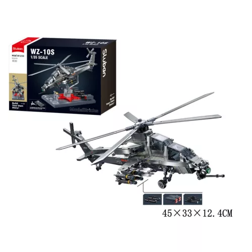 Sluban Model Bricks Army - WZ-10S harci helikopter építőjáték készlet
