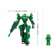 Sluban Exosuit -  2 in 1 Zöld robot és tank építőjáték készlet