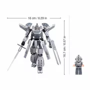 Sluban Exosuit -  2 in 1 Szürke robot és helikopter építőjáték készlet
