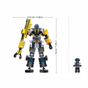 Sluban Exosuit -  2 in 1 Sárga robot és daru építőjáték készlet