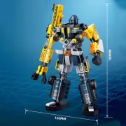 Sluban Exosuit -  2 in 1 Sárga robot és daru építőjáték készlet