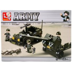   Sluban Army - Katonai terepjáró és tüzérségi löveg kreatív építőjáték készlet