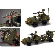 Sluban Army - Katonai terepjáró és tüzérségi löveg kreatív építőjáték készlet