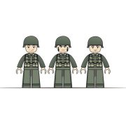 Sluban Army - Katonai terepjáró és tüzérségi löveg kreatív építőjáték készlet