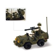 Sluban Army - Katonai terepjáró és tüzérségi löveg kreatív építőjáték készlet