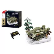 Sluban Model Bricks - T34S távirányítós harckocsi építőjáték készlet