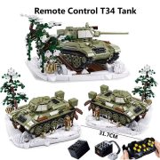 Sluban Model Bricks - T34S távirányítós harckocsi építőjáték készlet
