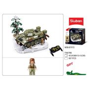 Sluban Model Bricks - T34S távirányítós harckocsi építőjáték készlet