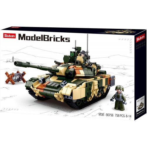 Sluban Model Bricks Army - T90-es orosz tank építőjáték készlet