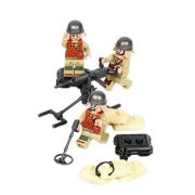 Katonai építőjáték figura szett - 6 db különböző japán világháborús katonafigura számos kiegészítővel 