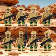 Katonai építőjáték figura szett - 8 db különböző modern katonafigura kiegészítőkkel