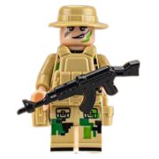 Katonai építőjáték figura szett - 8 db különböző modern katonafigura kiegészítőkkel