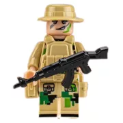 Katonai építőjáték figura szett - 8 db különböző modern katonafigura kiegészítőkkel