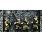 Katonai építőjáték figura szett - 8 db különböző világháborús katonafigura számos kiegészítővel